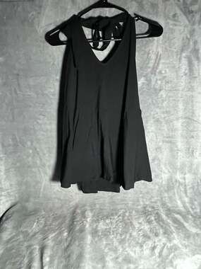Torrid Supersoft Black Peplum Halter Top